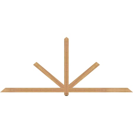 Ekena Millwork Kennewick Timber Gable Bracket, Western Red Cedar, 108"W x 45"H x 3 1/2"D x 3 1/2"F, 10/12 Pitch GBW108X45X0404KEN00SWR